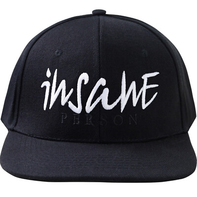 Snapback Kappe mit Spruch | Cap mit Motiv ''INSANE'' | unisex Basecap schwarz