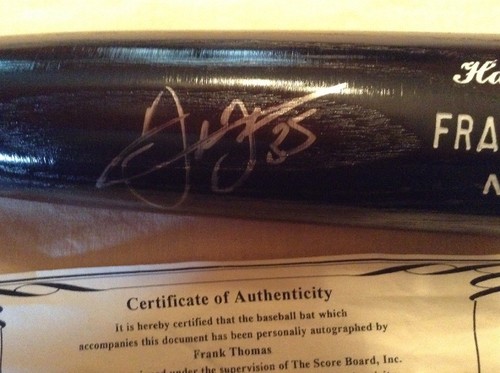 Frank Thomas Autographed Bat COA - Picture 3 of 11