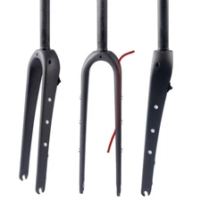 Gravel bike 700C Carbon fiber 1 1/8 road wide tire Fork Flat Mount Disc Brake QR