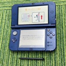 New Nintendo 3DS XL LL Metallic Blue Console Stylus Working Tested Japanese ver