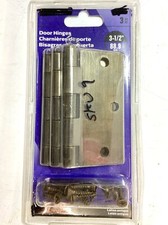 Hillman Door Hinges 3-1/2" Brass 3 pk