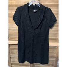 It’s our time Short Sleeve Sweater Dress Size Large Black Business Casual Winter
