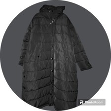 Universal Standard Everest Long Hooded Puffer Coat Black Size L( 22-24)