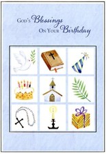 God's Blessing on Your Birthday - Birthday Greeting Card - 550A