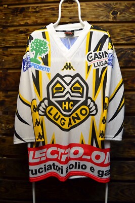 Maillot de hockey sur glace HC LUGANO SUISSE Kappa maillot vintage