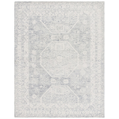 SAFAVIEH Micro-Loop MLP524H Handmade Charcoal /Ivory Rug