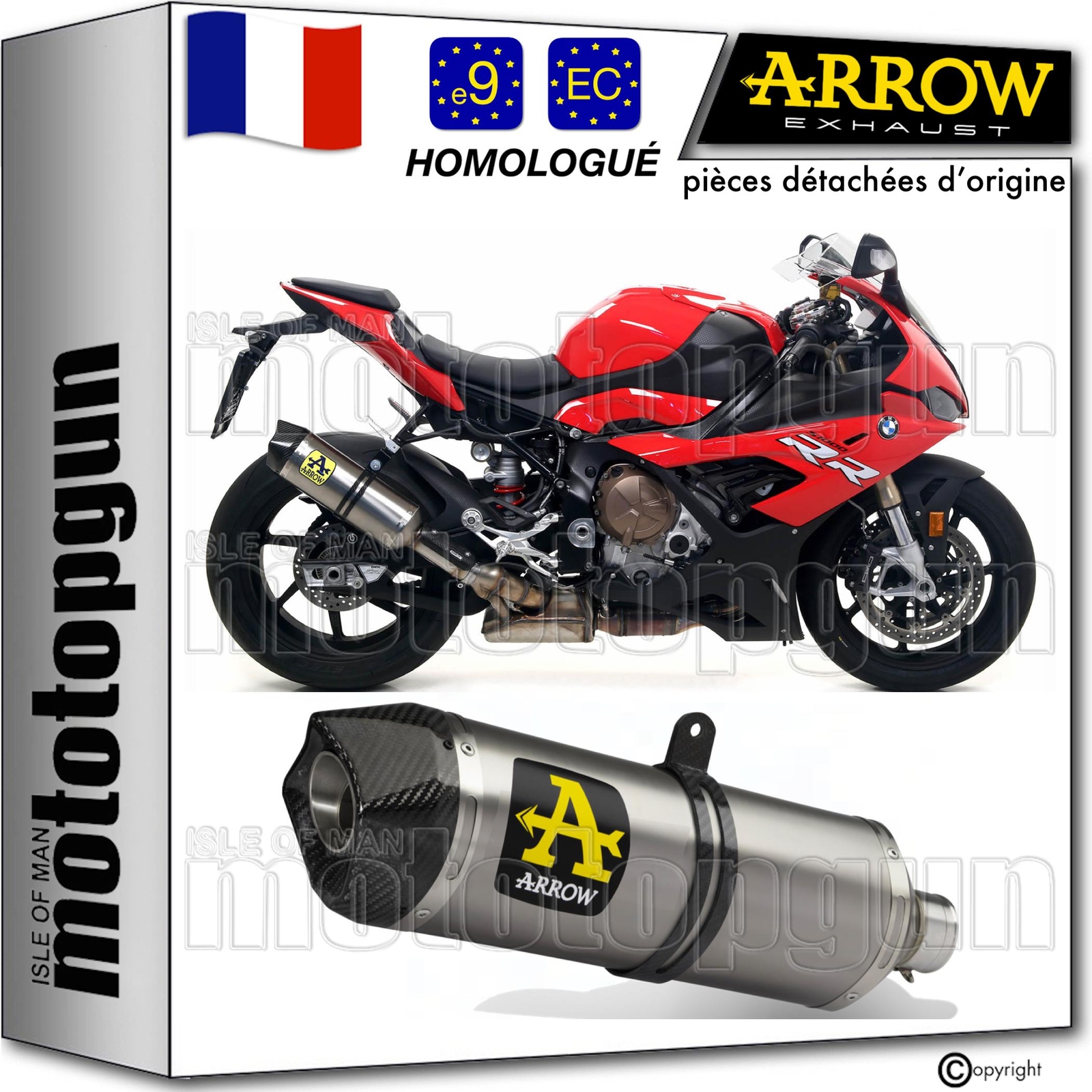 Echappement Arrow C Race-Tech pour BMW S1000 RR 2023 look racing et balades sportives