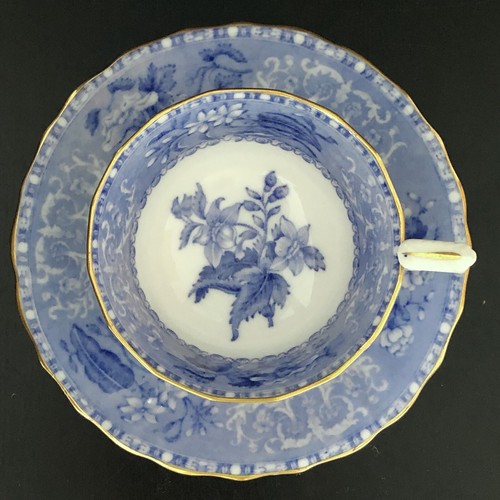 Spode Camilla Blue Cup & Saucer Gilded (10 available) - Picture 3 of 5