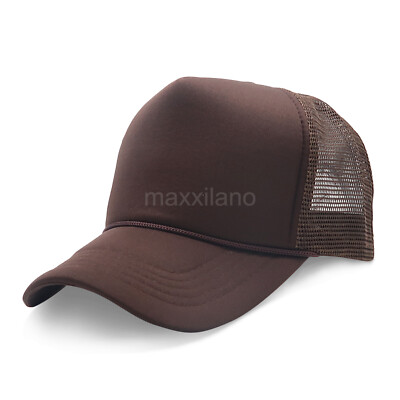 Trucker Hat Foam Mesh Baseball Cap Snapback Adjustable Plain Solid Men Sport Cap