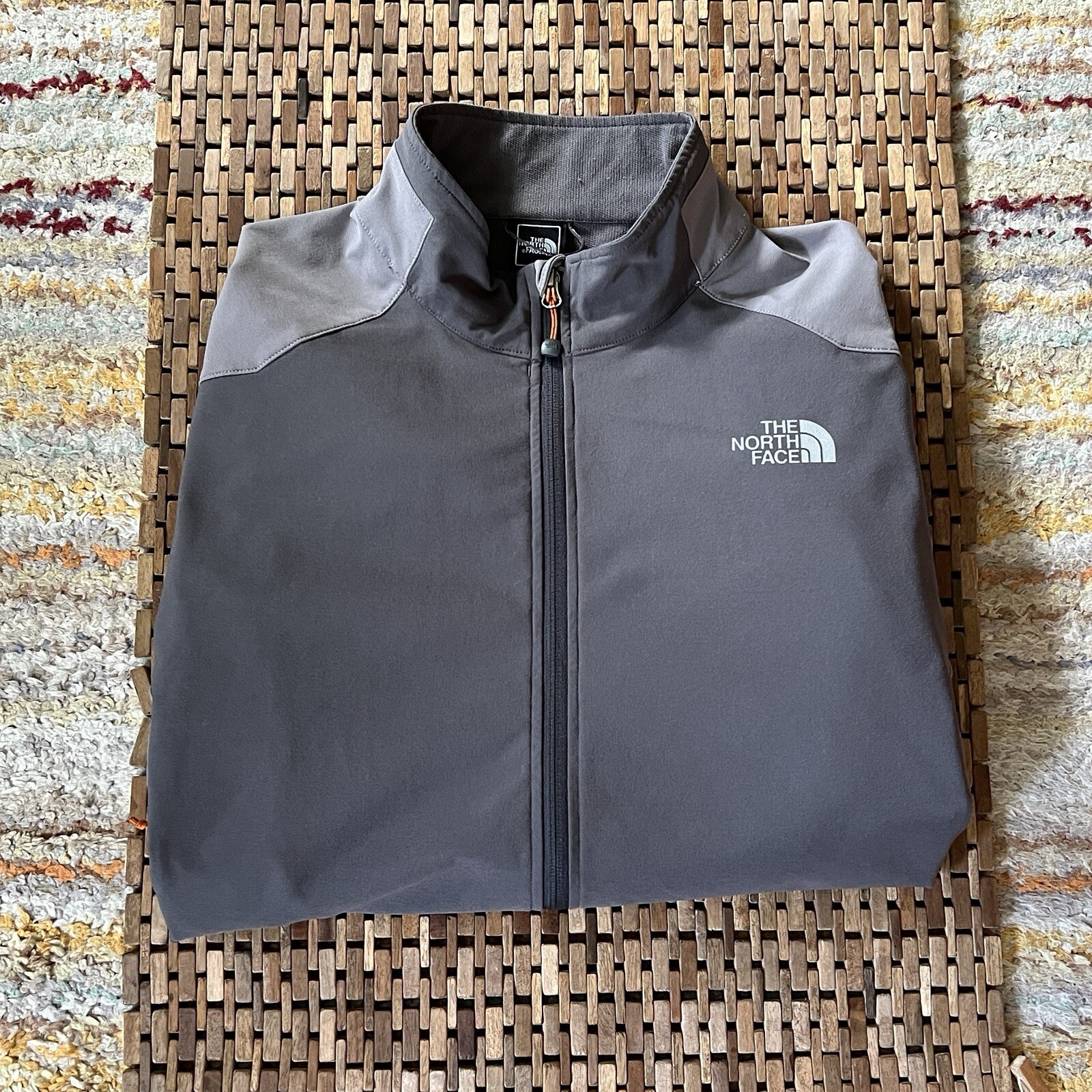 The North Face Apex Grey Soft Shell Full Zip Jacket for Men - XXL