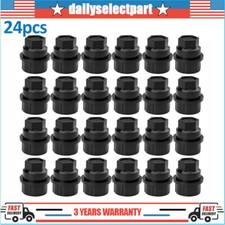 24pcs Black Plastic Wheel Lug Nut Cap Cover For Gmc Chevy Gm Trucks 15646250 Us