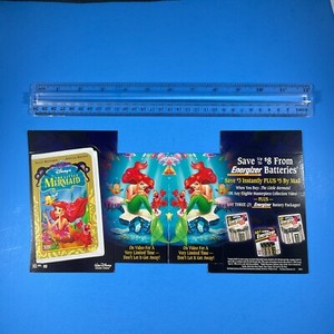Walt Disney's THE LITTLE MERMAID 1998 Store Display Shelf Talker Promo Sign! 