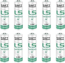 10-Pack for Saft LS14500 3.6v Lithium Battery LS 14500 / 2600mah AA Battery, New