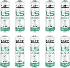 10-Pack for Saft LS14500 3.6v Lithium Battery LS 14500 / 2600mah AA Battery, New