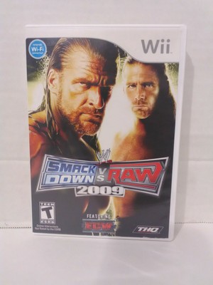 Wwe Smackdown Vs Raw 09 Featuring Ecw Nintendo Wii 08 Game And Case Ebay