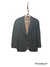 Oscar de la Renta Men's Wool Black Blazer Size 42R