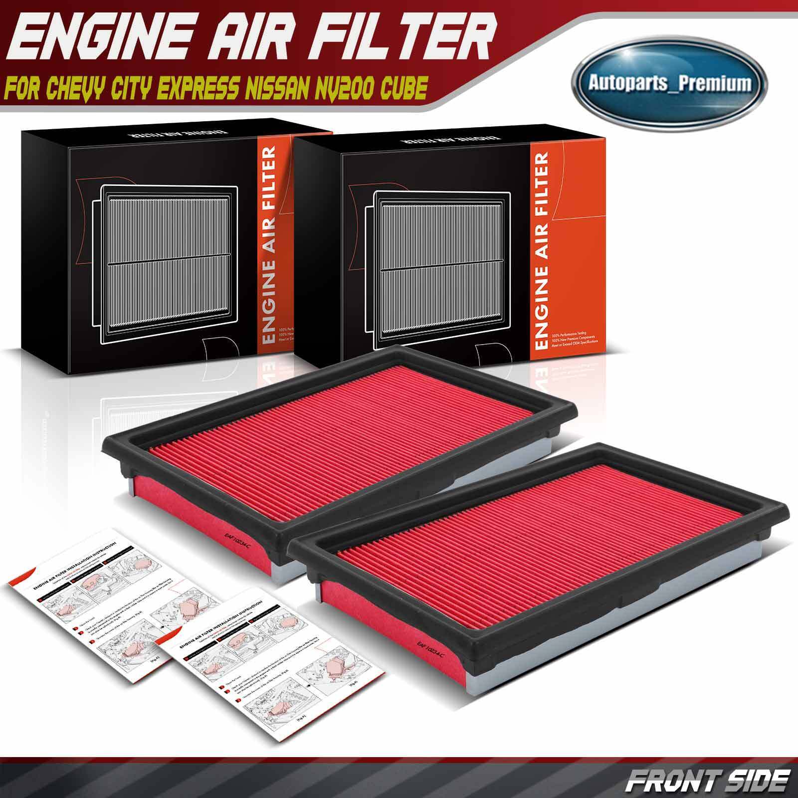 2x Engine Air Filter for Nissan Versa Cube NV200 Chevy City Express INFINITI Q50