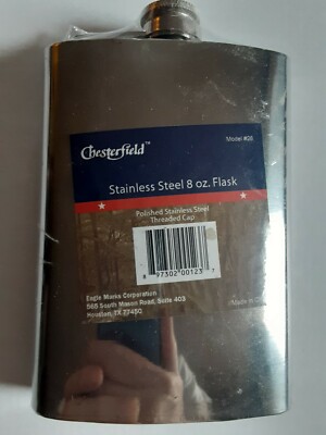 Chesterfield Stainless Steel 8 Oz Flask New Sealed W/ Free Shipping 