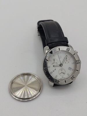 VICTORINOX V7-32X CHRONO SWISS ARMY Watch Stainless Steel leather