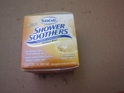 SudaCare SHOWER SOOTHERS Vaporizing Shower Tablets VANILLA MINT 3 Tablets RARE