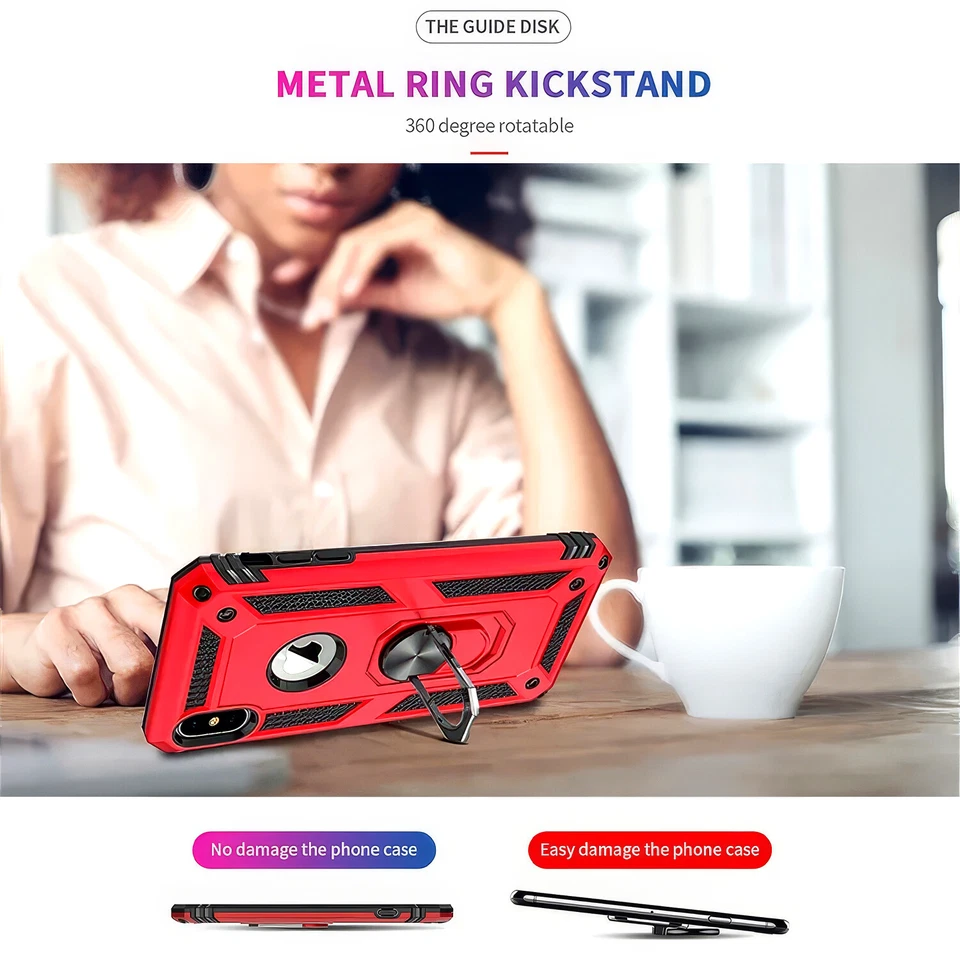 COVER ANTIURTO ANELLO MAGNETICOx APPLE IPHONE 6 - 13 Pro Max CUSTODIA TPU RUGGED - Immagine 3 di 4