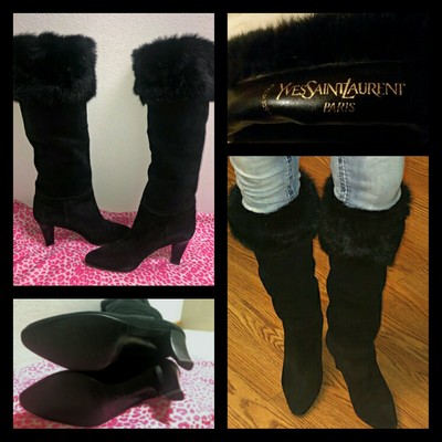 ysl fur boots