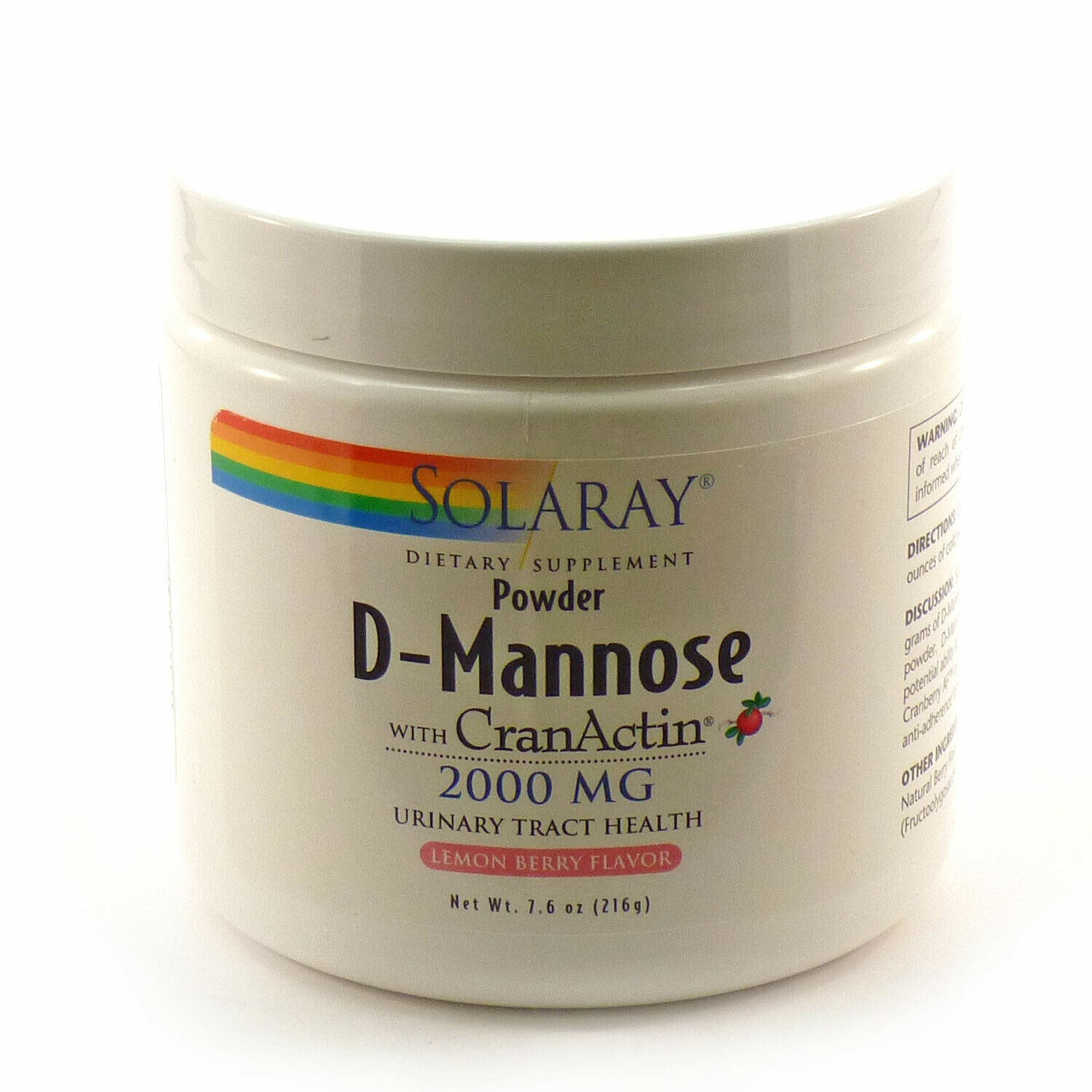 D-Mannose with CranActin(2000 MG) by Solaray - 7.6 Ounces