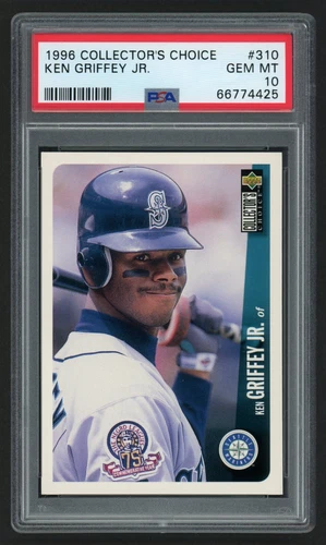 1996 COLLECTOR'S CHOICE KEN GRIFFEY JR #310 MARINERS HOF THE KID PSA 10 GEM MINT