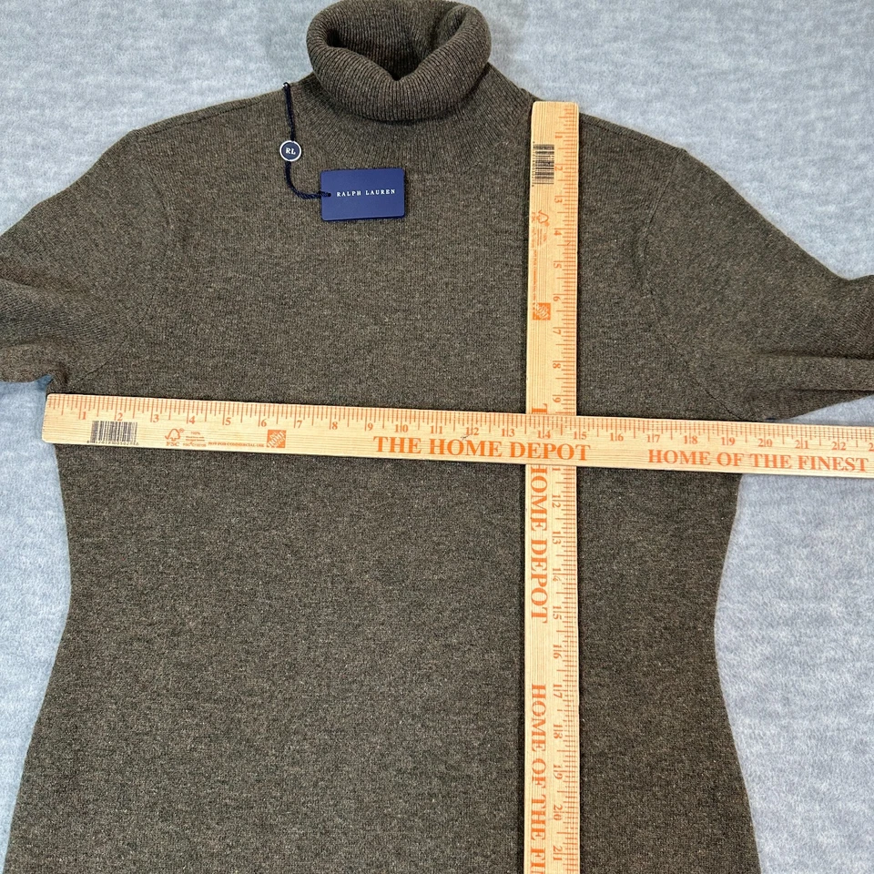 Ralph Lauren Sweater Dress Womens XL Green Wool Cashmere Turtleneck NWT $398 - Image 4 of 4