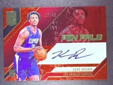 2023-24 Donruss Elite Kobe Brown Pen Pals Red /49 SP RC Rookie LA Clippers Auto