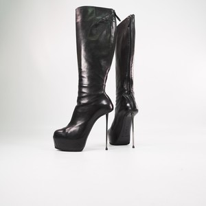Bottes Femme Gianmarco Lorenzi Talons Hauts Taille 38.5 - Cuir Italien