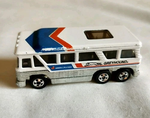 Vintage 1979 Hot Wheels Blackwall Greyhound Bus in nice condition Marker on base
