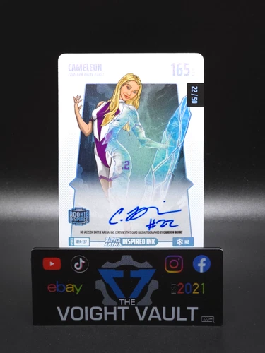 JERSEY #! Cameleon `Cameron Brink` Bo Jackson Battle Arena Battlefoil Auto Ice
