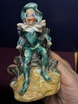 Vintage 1940s Fairy Pixie Elf Sprite Vase Planter Kitschy Occupied Japan 5'' 