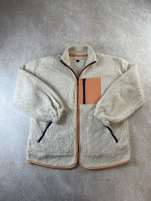 Universal Thread Damen Sherpa Fleece Jacke XS fällt groß aus creme orange Taschen