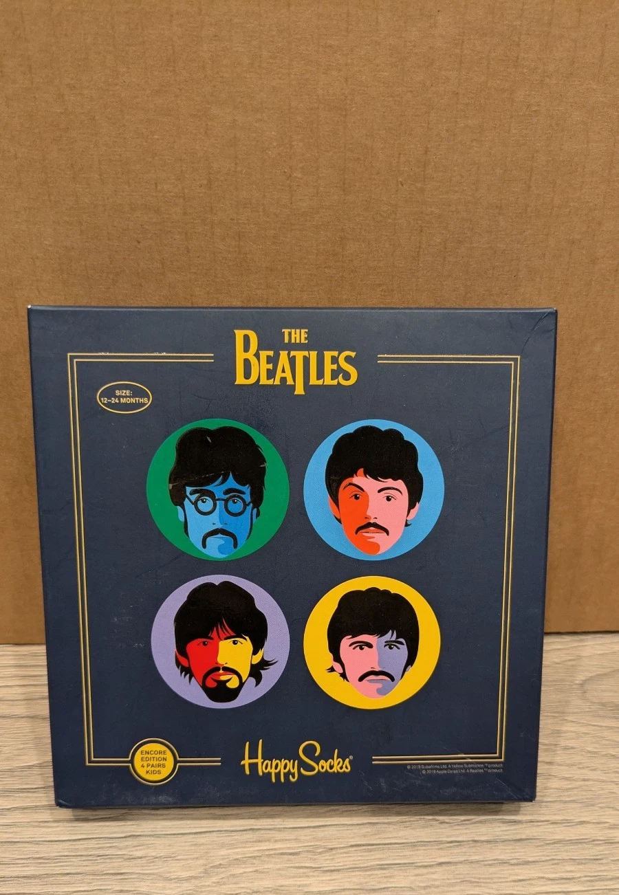 Happy Socks The Beatles Baby Socks Gift Box Set of 4 Organic Cotton 12-24M
Opens in a new window or 
