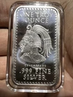 1 Oz .999 Fine Silver Aztec Bar In Capsule