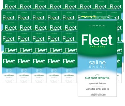 #ad Fleet Laxative Saline Enema for Constipation 4.5 Fl Oz Pack of 48 fast relief $70.00