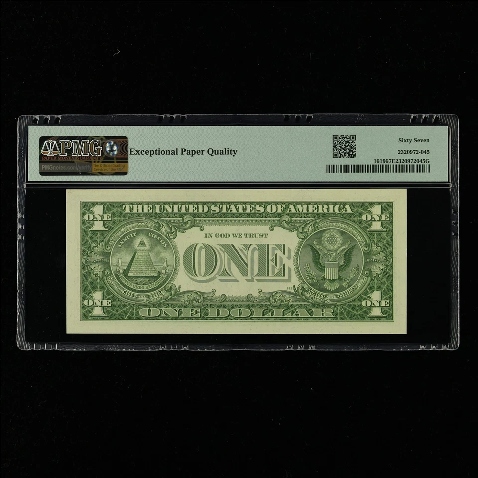 1957 Silver Certificate 1 Dollar Fr#1619 PMG 67 EPQ Superb Gem UNC - Image 2 of 4