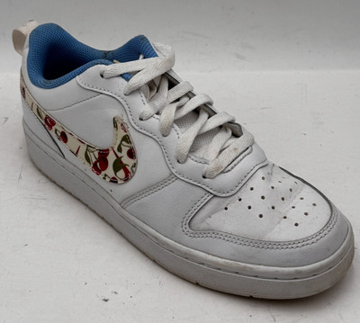 Nike Court Borough Low 2 Youth Sneakers Size 5 White Cherry Shoes CJ2238-100