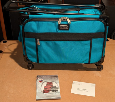 Tutto 20in Wheeled Regulation Carry-On Travel Luggage Turquoise 20X13X9 4220TCO