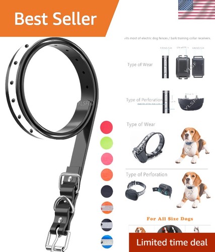 Durable Adjustable TPU Dog Collar Strap - Waterproof & Odorless for Training