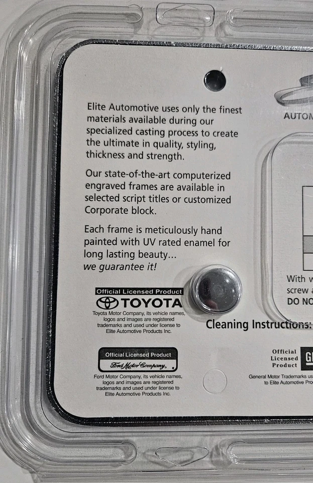 Marco de matrícula de metal de latón cromado Lincoln MKS serie Elite nuevo Foto 3 de 4