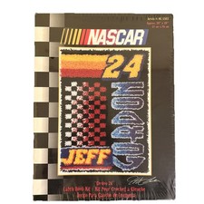 VTG 1999 Nascar JEFF GORDON DUPONT 24 Latch Hook Rug Kit 20" x 30" NEW SEALED