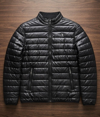 U.S. Polo Assn. Herren Steppjacke schwarz Gr. 54 kurz leicht Stehkragen