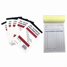 10 Pack Sales Order Book Receipt Invoice Duplicate Carbonless (50 Sets 4.25" ...