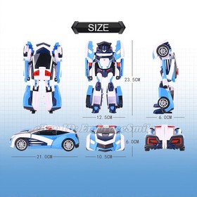 Tobot V Tornado Athlon Police Car Transforming Robot Vehicle Action Figure Toy