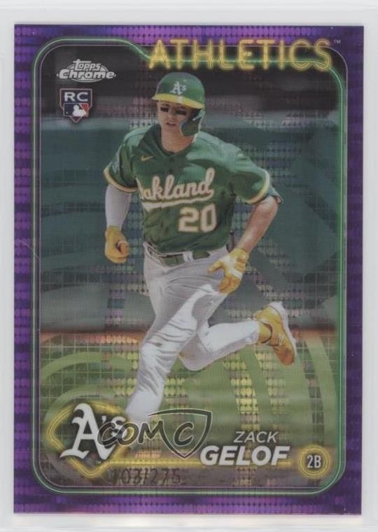 2024 Topps Chrome Purple Sonar Refractor 103/275 Zack Gelof #282 Rookie RC 6k2