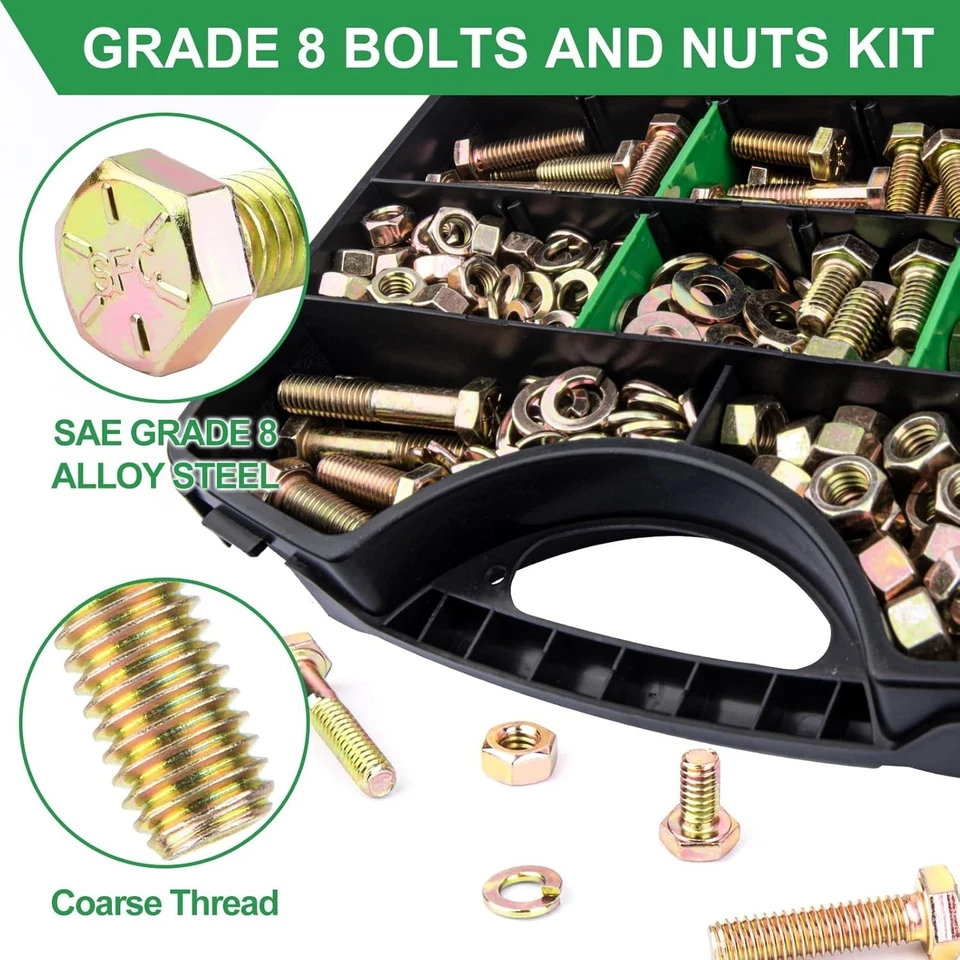 Grade 8 Alloy Steel Bolt Assortment, 1/4-20 to 3/8-16 - Image 4 of 4