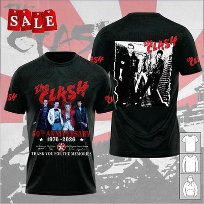New The Clash 50th Anniversary 1976-2026 Gift For Fans S-6XL 3D T-shirt MO618